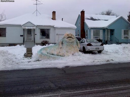 15 Hilariously Creative Snowmen That Will Take Winter To The Next Level. #7 Made My Day.