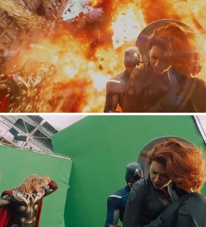 32 Unbelievable Movie Scenes Before-And-After Special Effects. At #9 My Jaw Dropped.