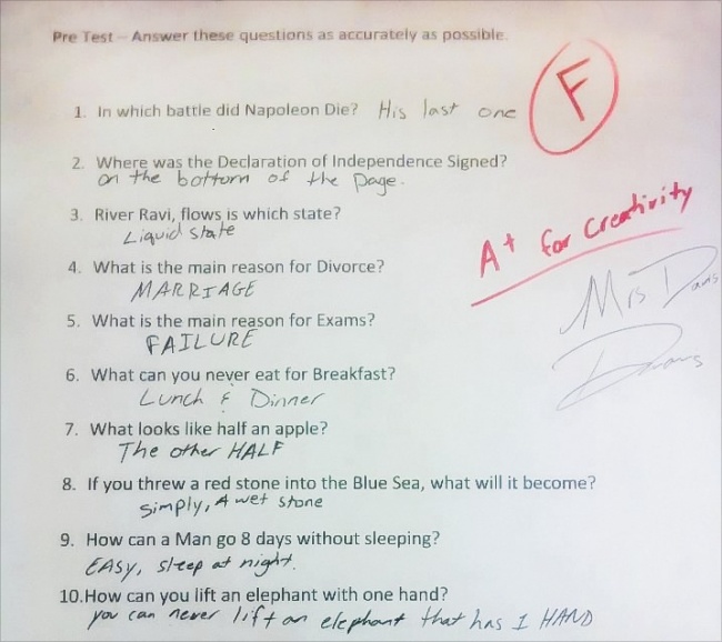 16 Hilarious Exam Answers From People Who Didn't Know ...