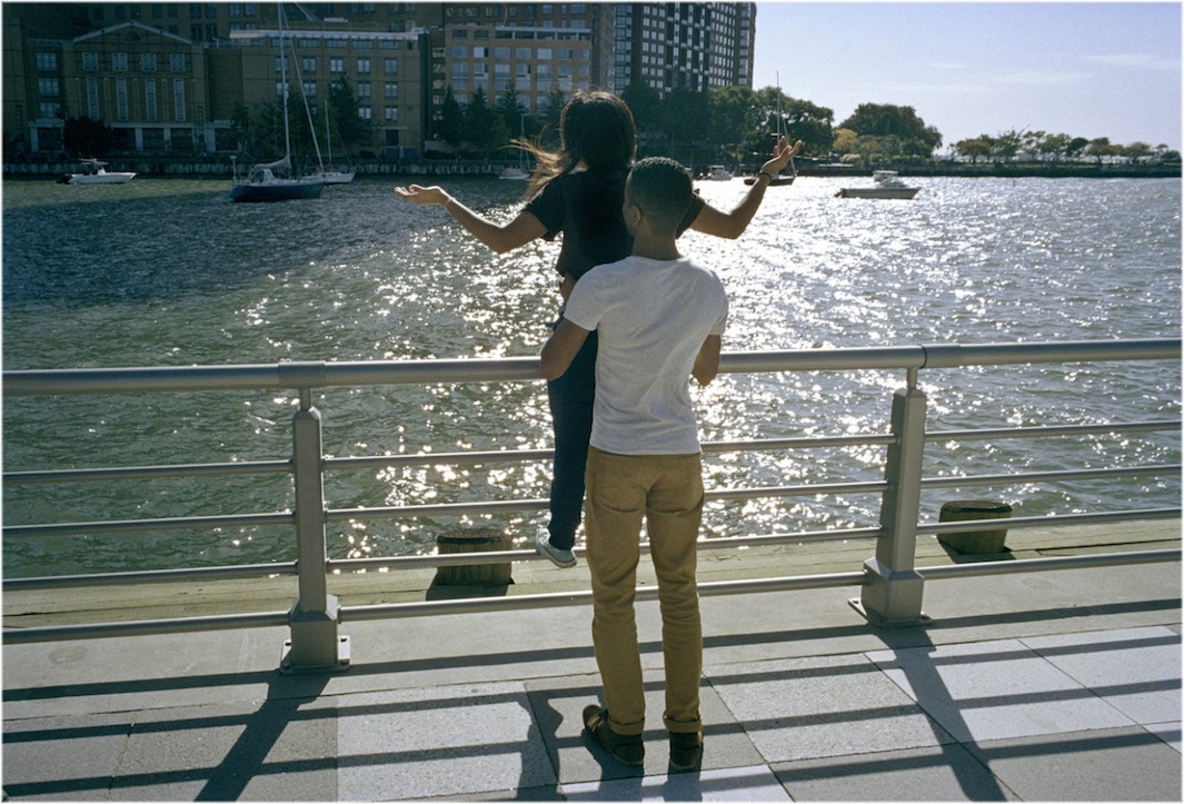 Teen Couple Facing Harbor, 2012