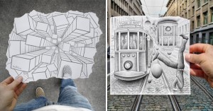 Artist creates his own reality with just a pencil and a piece of paper ...