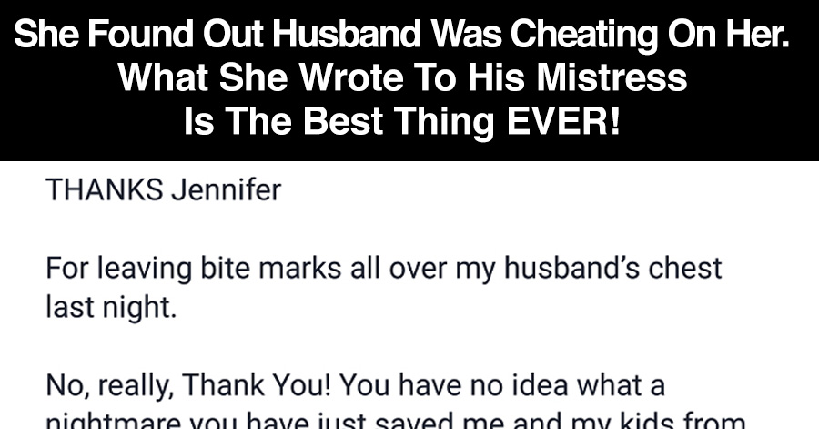 Of a husband cheating