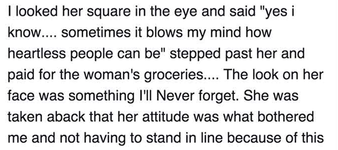 She Heard A Rude Woman Ridiculing A Mom With No Money. What She Did Next Is Priceless. WOW.