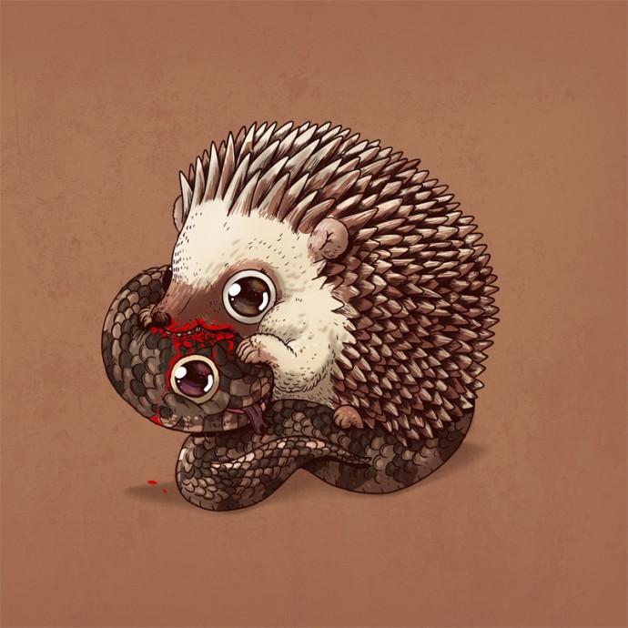 Artist Depicts The Circle Of Life With The Cutest Illustrations Of Predators And Their Prey