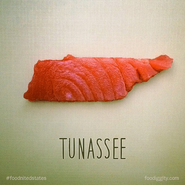 Artist Reimagines All 50 States As Food Puns.