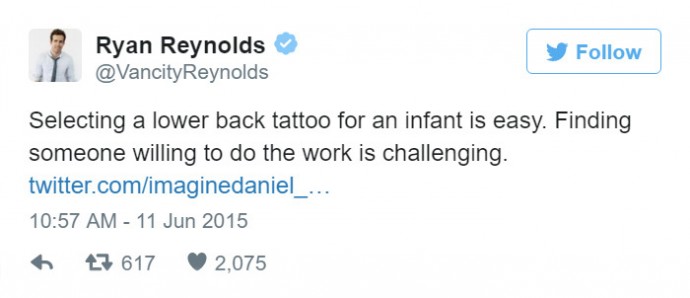 14 Hilarious Ryan Reynolds' Tweets About His Daughter Show He's The Funniest Celebrity Dad Ever.