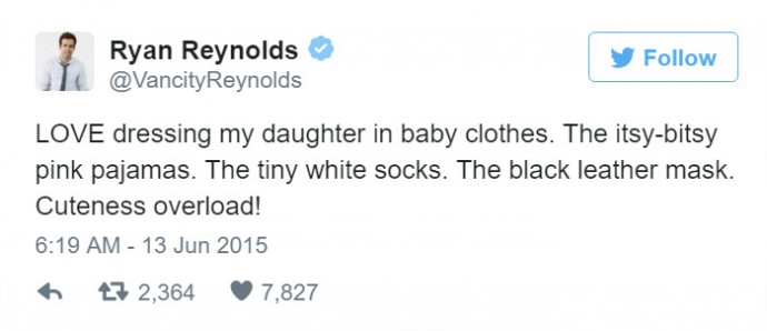 14 Hilarious Ryan Reynolds' Tweets About His Daughter Show He's The Funniest Celebrity Dad Ever