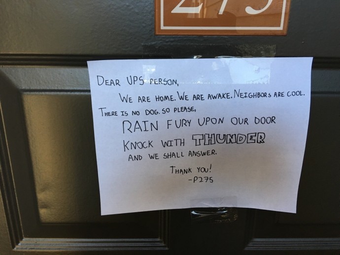 21 Of The Funniest Notes Left For The Delivery Guy. #3 Is Just Brilliant. -  Page 3 of 3