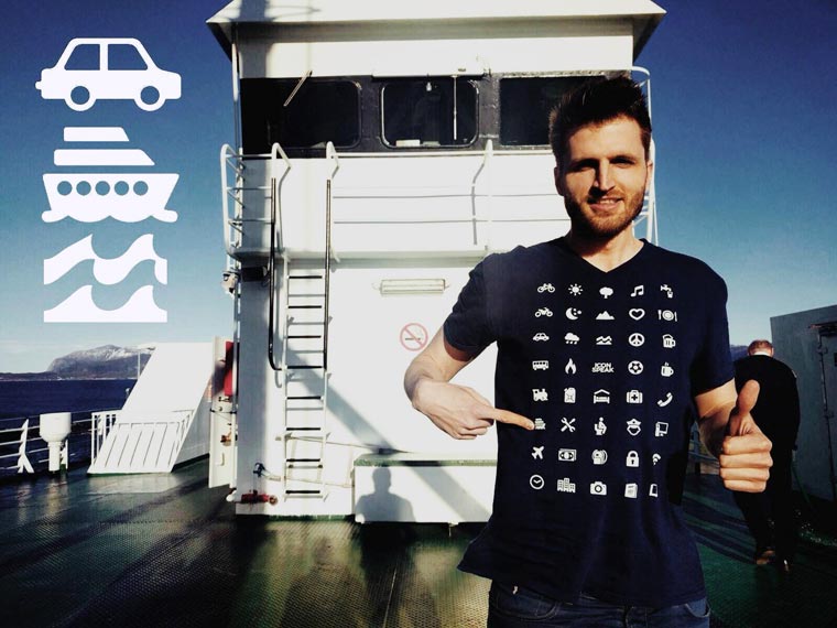 Brilliant Traveler T-Shirt Has 40 Icons To Solve The Communications Problems Everywhere You Go