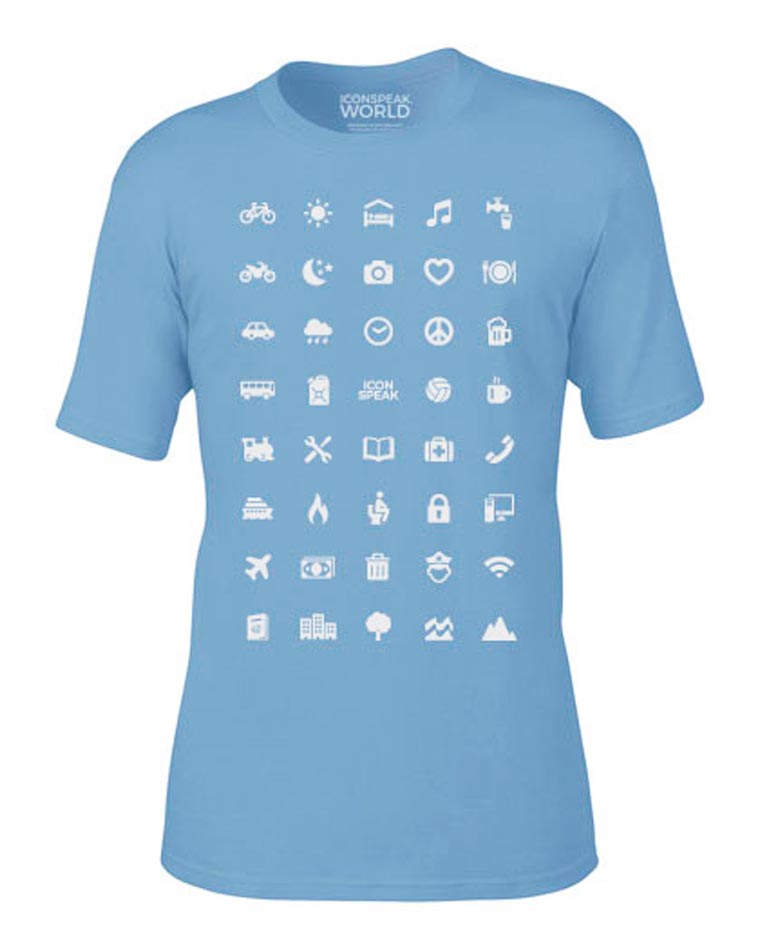 Brilliant Traveler T-Shirt Has 40 Icons To Solve The Communications Problems Everywhere You Go