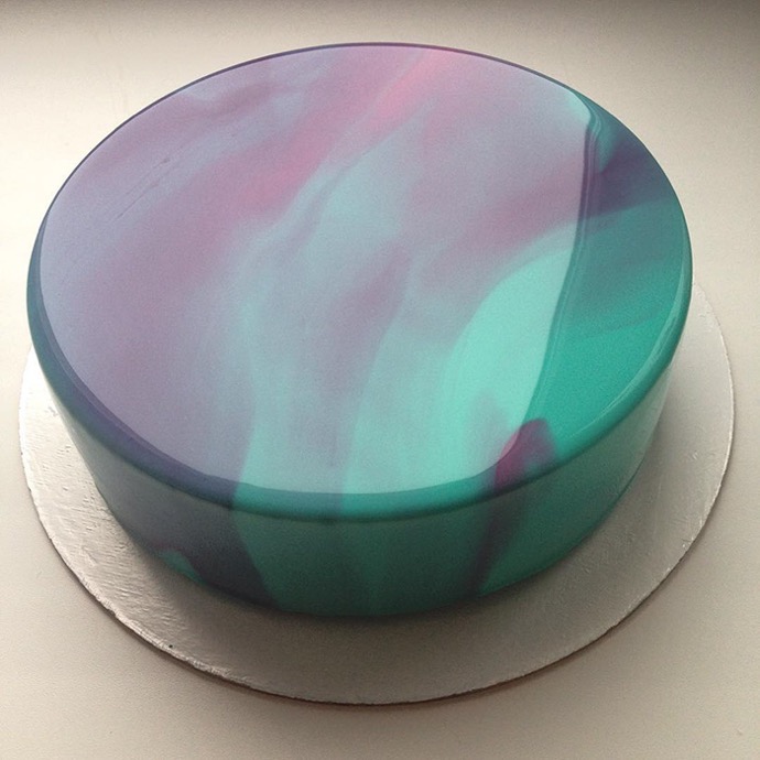 Russian Confectioner Creates Mirror Marble Cakes That Are Just Too Perfect To Be Real