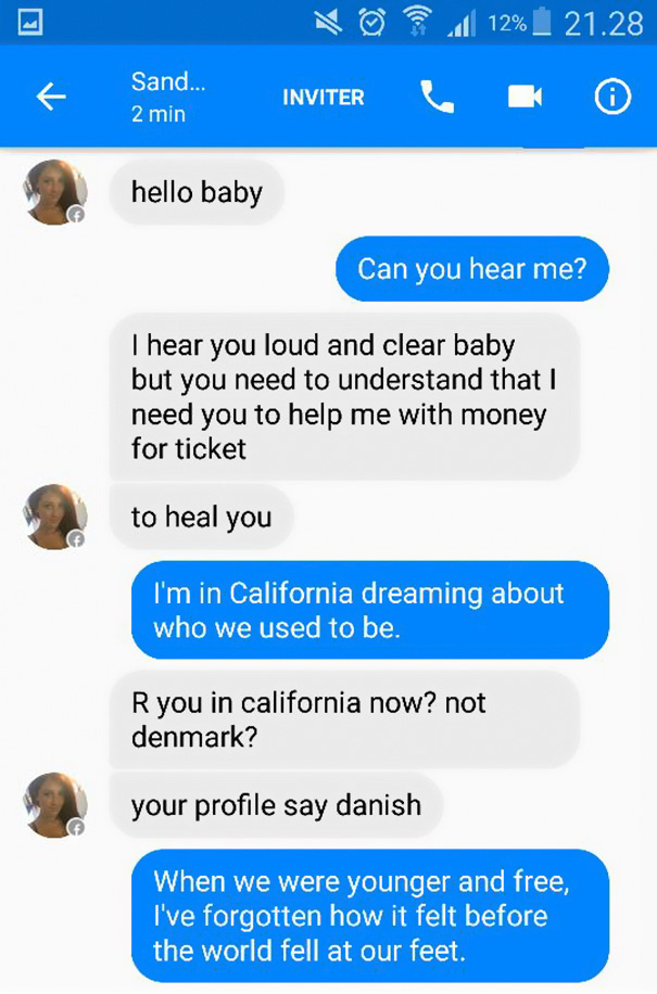 Guy Received A Text From A Facebook Scammer And Used Adele's Lyrics To Troll Him In The Best Way Ever