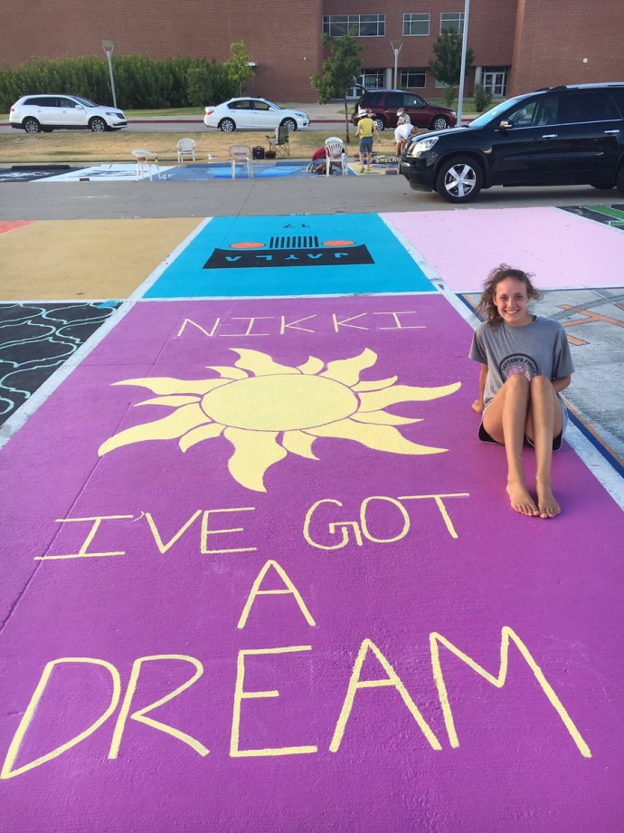 High School Seniors Painted Their Parking Spots And The Internet Fell In Love With Their Art
