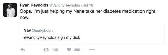 Ryan Reynolds Responds To Fans' Dirty Tweets And It's Just Hilarious