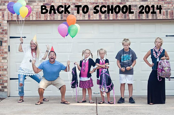 Parents celebrate the day their kids go back to school