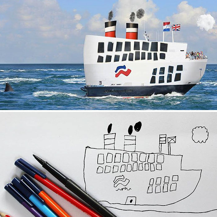 Brilliant Dad Turns His 6-Year-Old 's Son Drawings Into Reality, And The Results Are Just Perfect