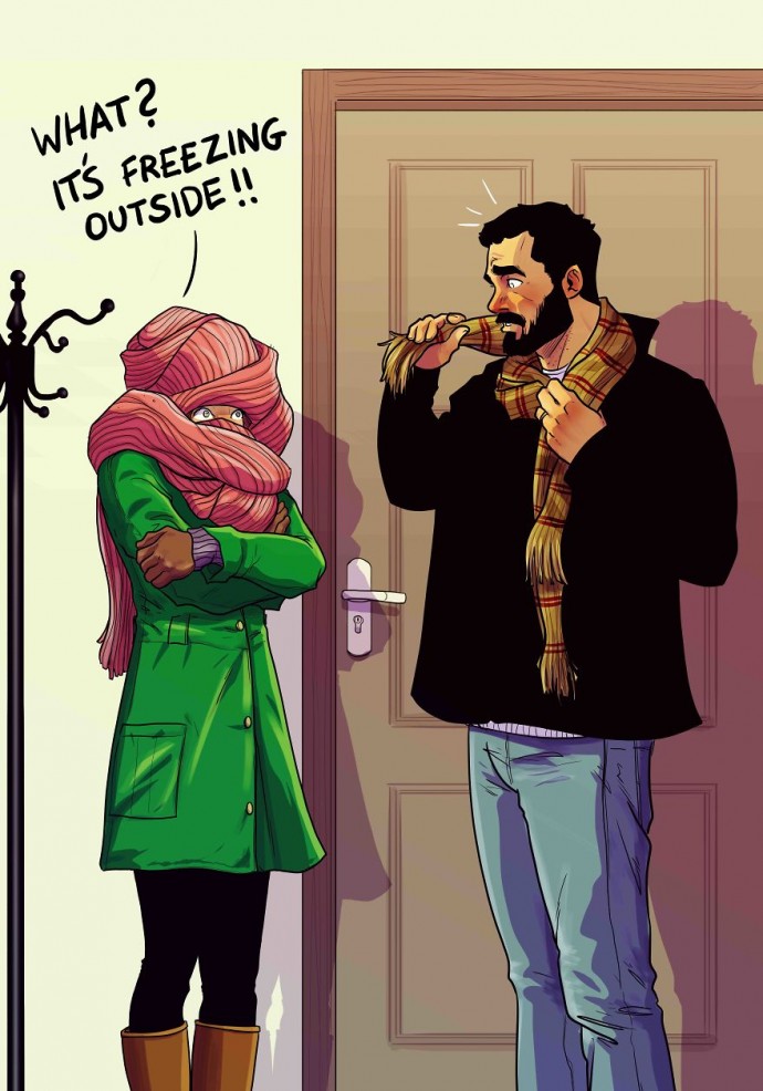 Artist Illustrates Everyday Life With His Wife, And We All Can Relate