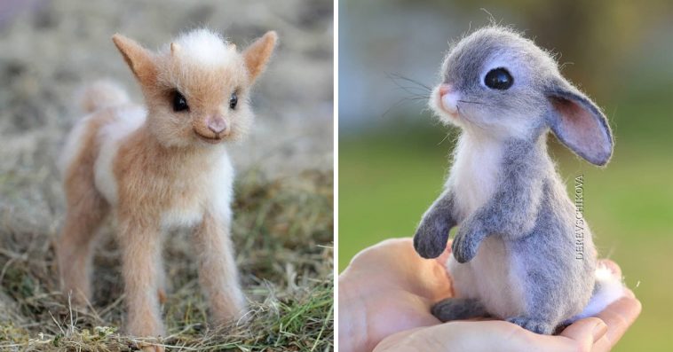Russian Artist Creates Tiny Realistic-Looking Felted Wool Animals, And  These Are Her Cutest Creations